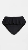 Beach Riot Daisy Bottom - Black - Size Xs In Ivory Pearl