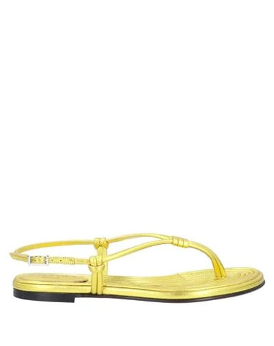 Greymer Toe Strap Sandals In Gold