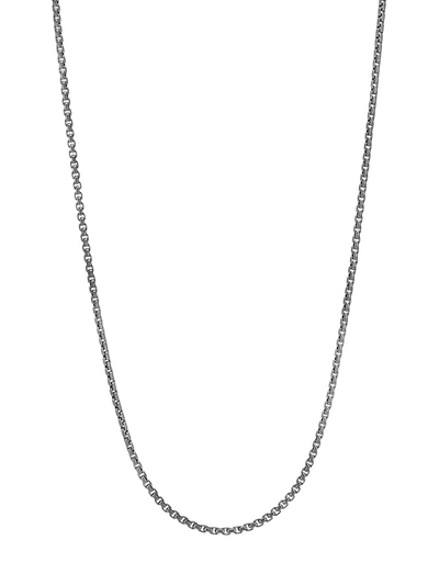 John Hardy Classic Chain Blackened Sterling Silver Box Chain Necklace
