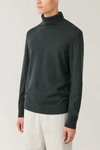 Cos Melange Turtleneck Sweater In Green