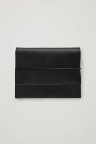 Cos Leather Travel Wallet In Black