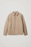 Cos Quilted Overshirt In Brown