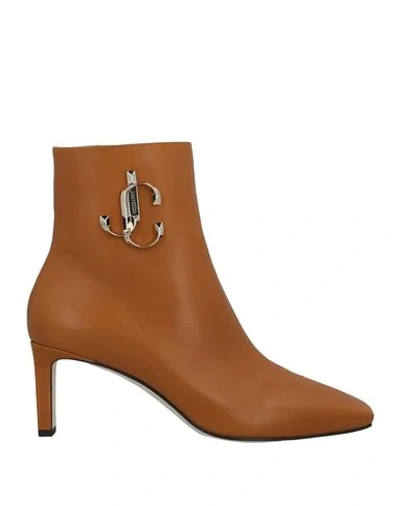 Jimmy Choo Ankle Boots In Tan