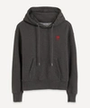 Ami Alexandre Mattiussi Logo Cotton Hoodie In Heather Grey