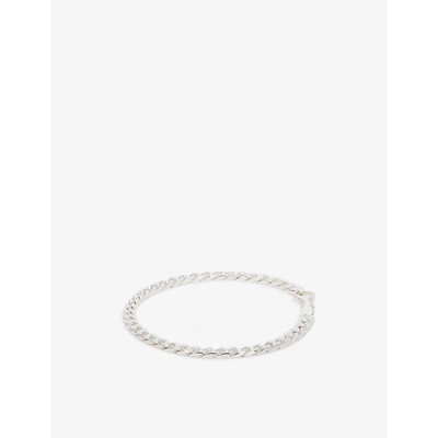Miansai Cuban-chain Rhodium-plated And Sterling-silver Bracelet In Polished Silver