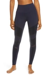 Alo Yoga High Waisted Moto Legging In Anthracite Glossy