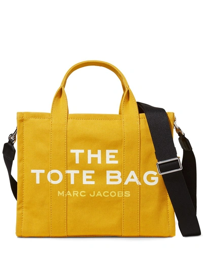 Marc Jacobs The Traveler Small Cotton Tote Bag In Yellow