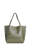 Botkier Soho Leather Tote In Military Green