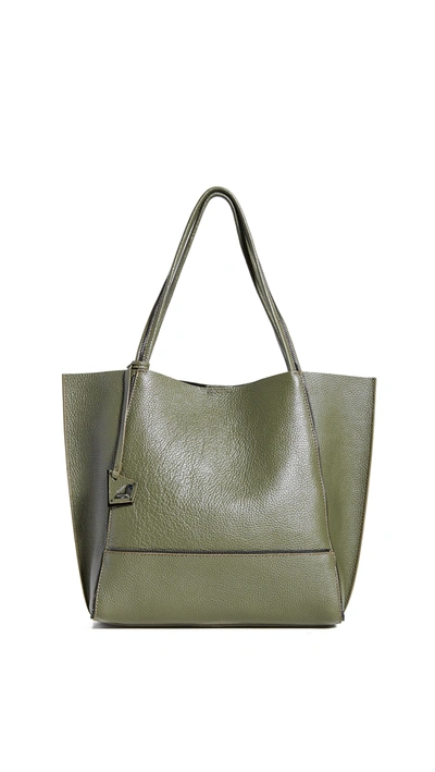 Botkier Soho Leather Tote In Military Green