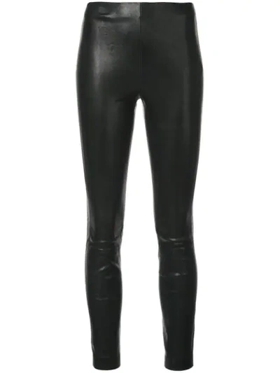 Rag & Bone Simone Zip-detailed Leather Skinny Pants In Black