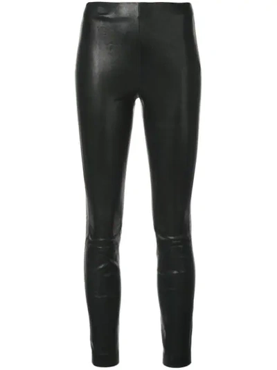 Rag & Bone Simone Zip-detailed Leather Skinny Trousers In Black