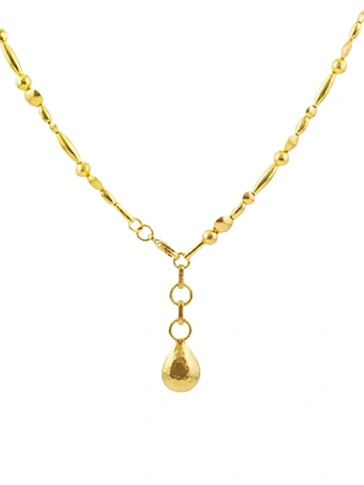 Gurhan 24k Yellow Gold Rain Pendant Necklace
