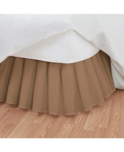 Fresh Ideas Magic Skirt Ruffled King Bed Skirt Bedding In Mocha