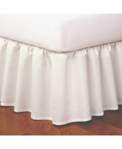 Fresh Ideas Magic Skirt Ruffled California King Bed Skirt Bedding In Ivory
