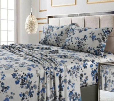 Tribeca Living Lisbon 300 Tc Cotton Sateen Standard Pillowcase 2-piece Set Bedding In Blue