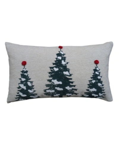 Chicos Home Evergreen Trees Decorative Pillow, 14" X 24" In Open Miscellaneous