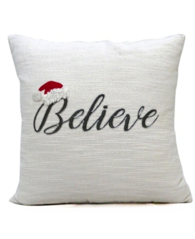 Chicos Home Believe Decorative Pillow, 20" X 20" In White