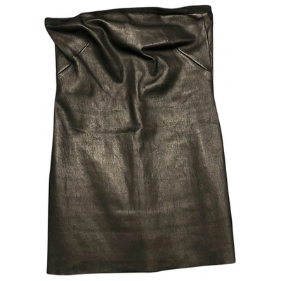 Pre-owned Stouls Leather Dress In Black