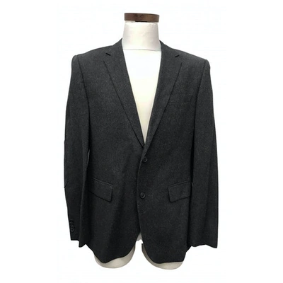 Pre-owned Hugo Boss Wool Jacket In Anthracite