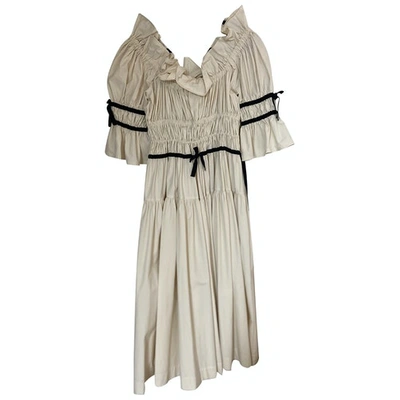 Pre-owned Molly Goddard Mid-length Dress In Beige
