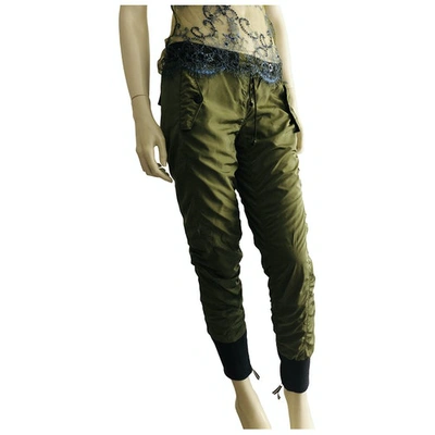 Pre-owned Pinko Carot Pants In Green