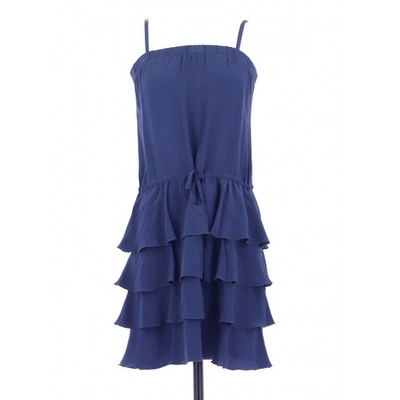 Pre-owned Pablo Silk Dress In Navy