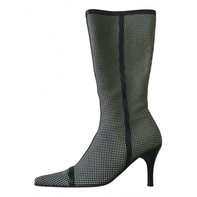 Pre-owned Reiss Cloth Boots In Black