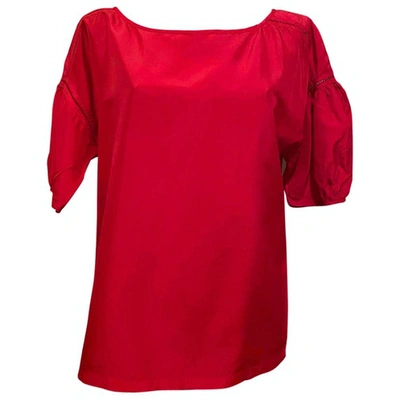 Pre-owned Fendi Silk Blouse In Red