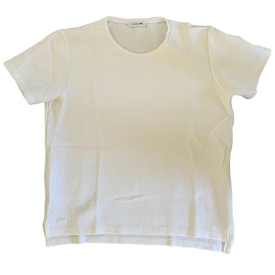 Pre-owned Lacoste White Cotton T-shirt