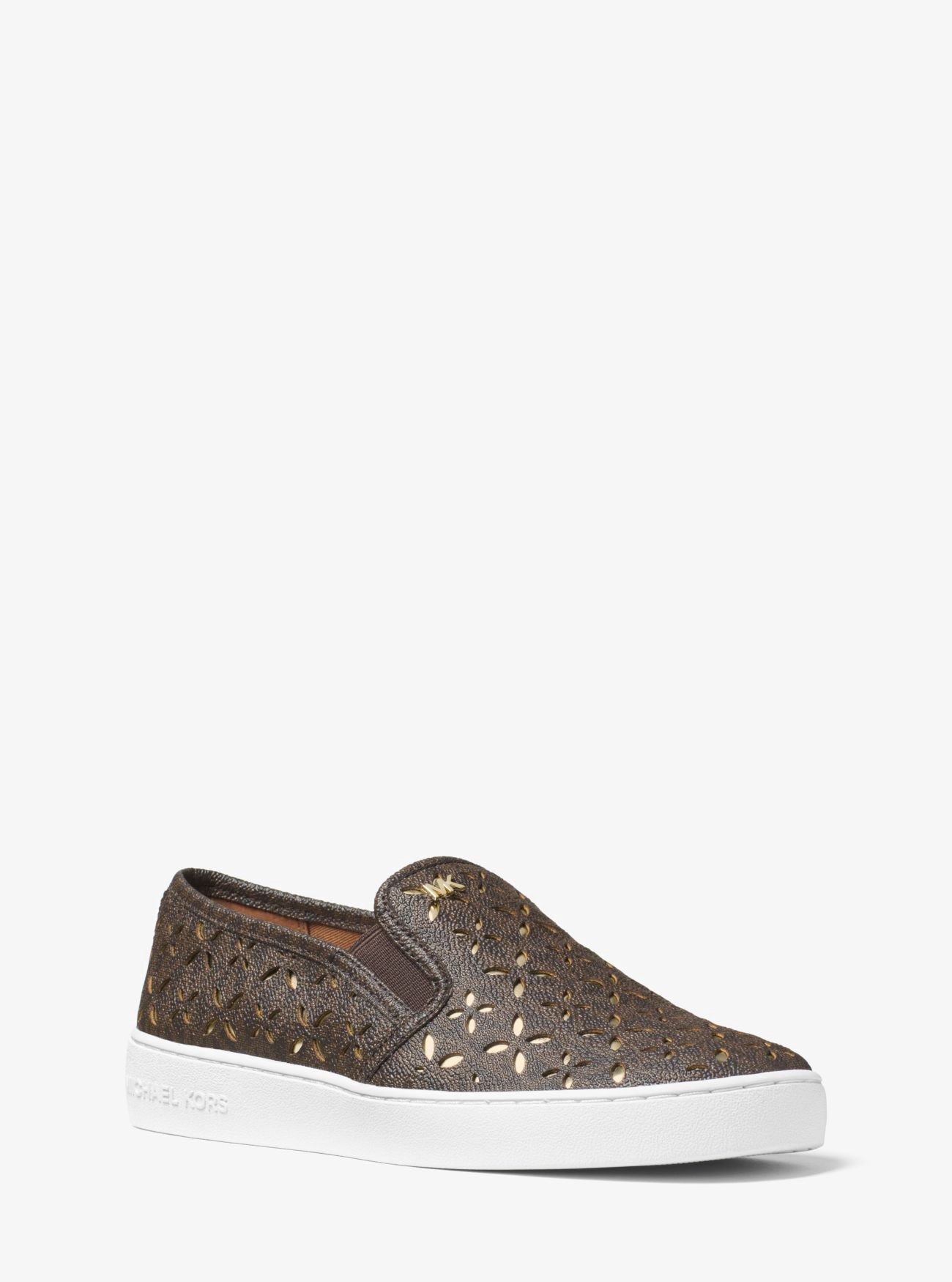 michael kors sneakers brown and gold