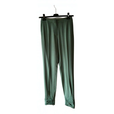 Pre-owned Max Mara Carot Pants In Green