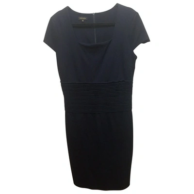 Pre-owned Escada Mid-length Dress In Navy