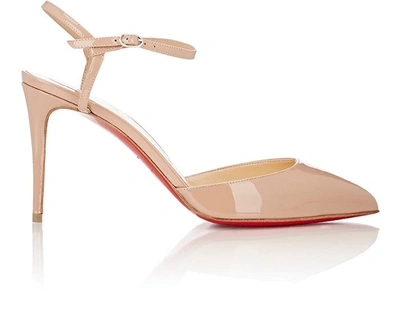 Christian Louboutin Rivierina Ankle-strap Pumps In Nude
