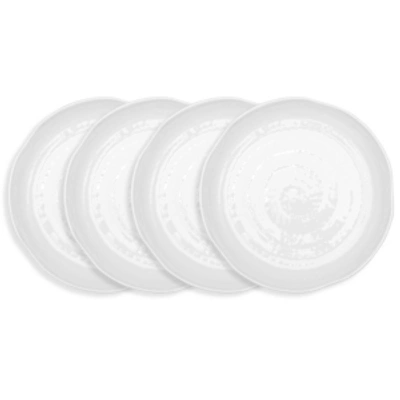 Q Squared Pearl Melamine 4-pc. Dinner Plate Set In White