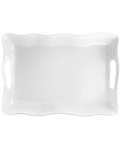 Q Squared Ruffle Melamine 20" X 14" Rectangular Tray