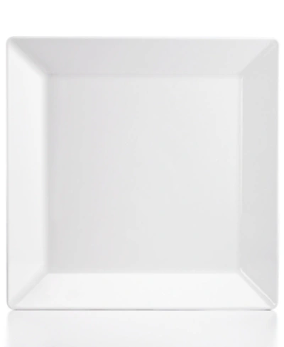 Q Squared Diamond Melamine 14.5" Square Platter In White