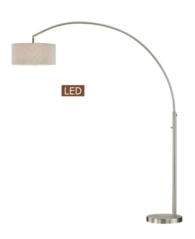 Artiva Usa Elena 80" Led Arch Floor Lamp With Dimmer Switch In Silver