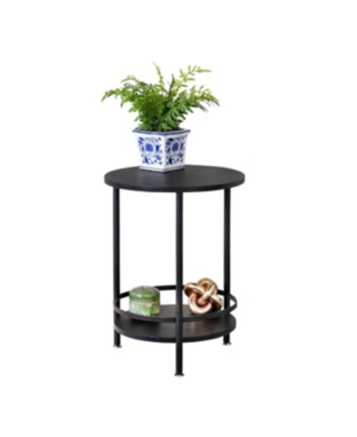 Honey Can Do 2-tier Round Side Table In Black