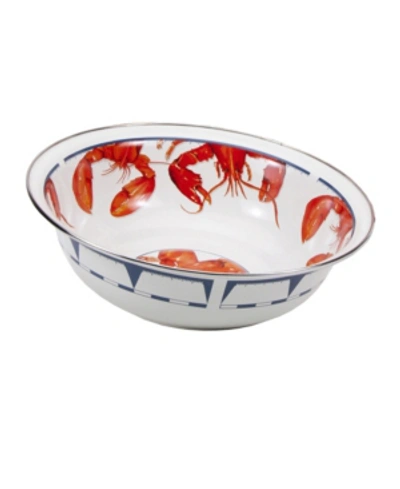 Golden Rabbit Lobster Enamelware Serving Bowl In Multi