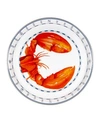 Golden Rabbit Lobster Enamelware Medium Tray In Multi