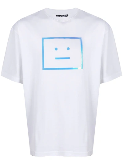 Acne Studios Exford Oversized Iridescent Logo-print Cotton