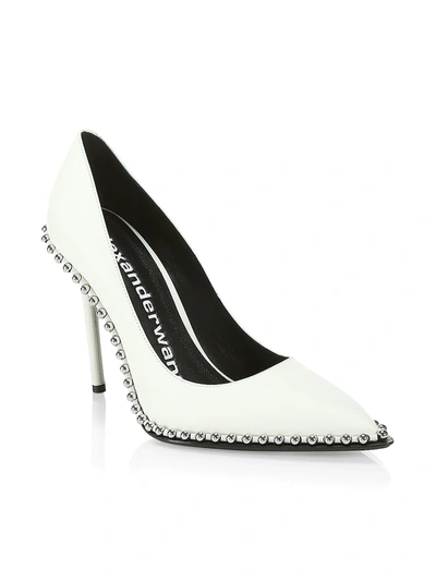 Alexander Wang Women's Rie Studded Pumps In White