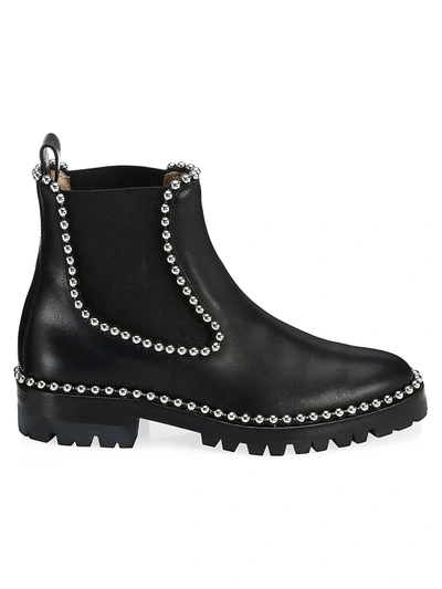 Alexander Wang Women's Spencer Studded Leather Combat Boots In Black