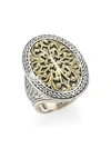 Konstantino Gold Classics Sterling Silver & 18k Yellow Gold Oval Filigree Ring