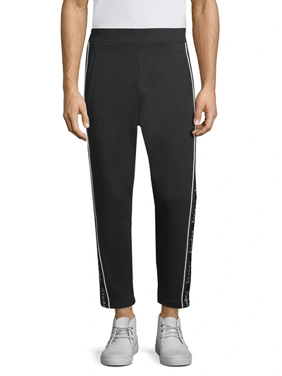 Etudes Studio Men's Logo Tape Cropped Joggers In Black