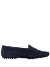 Tod's Gommino Suede Driving Loafers In Blue