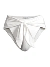 Weworewhat Women's Riviera High-rise Tied Bikini Bottom In White