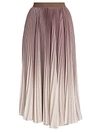 Agnona Women's Plissé Dégradé Midi Skirt In Mauve