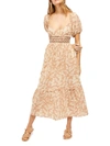 Free People Ellie Printed Midi Dress In Neutral