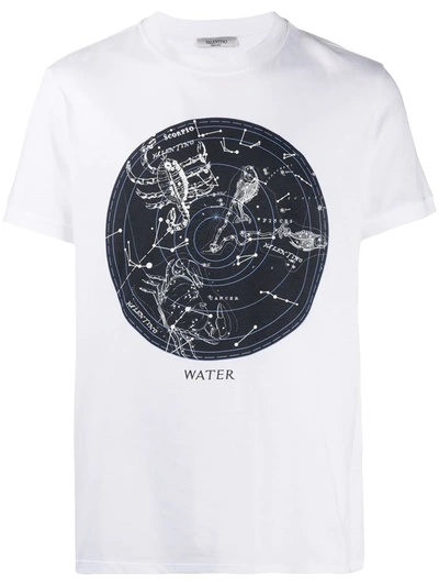 Valentino Men's Graphic Print Jersey T-shirt In White